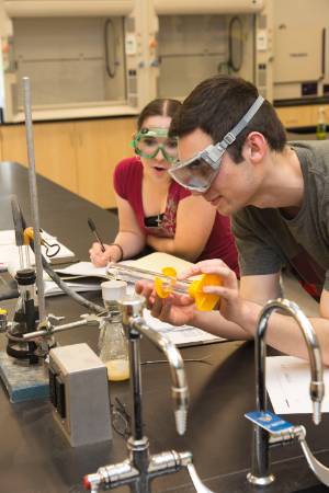 Students in science lab