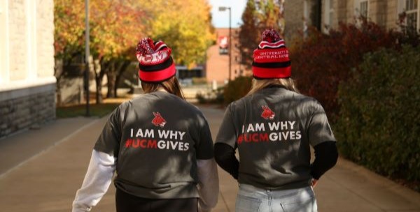 students wearing I am why UCM Gives tshirts